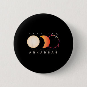 Solar Eclipse 2024 Arkansas Total Eclipse America 6 Cm Round Badge