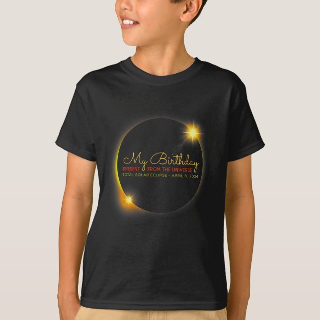 Solar Eclipse 2024 Birthday Present 4.8.24 Totalit T-Shirt (Front)