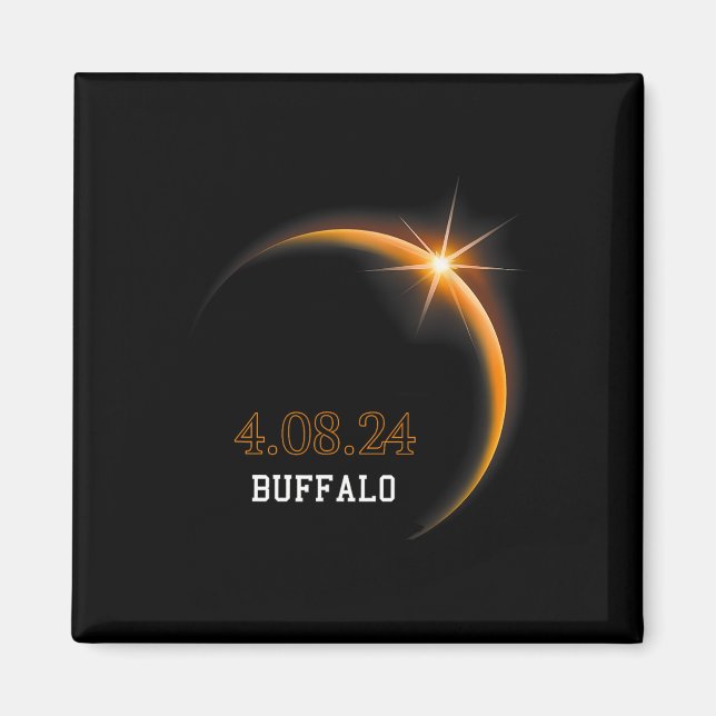 Solar Eclipse 2024 Buffalo Totality Spring 4.08.24 Magnet (Front)