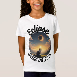 Solar Eclipse,2024 Cat Wearing Solar Eclips Glasse T-Shirt