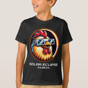 Solar Eclipse 2024 Chicken Totality Cute Matching  T-Shirt