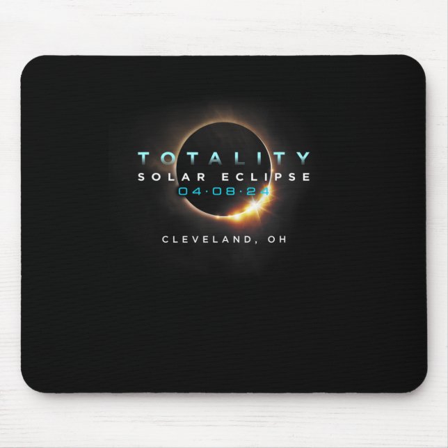 Solar Eclipse 2024 Cleveland  Mouse Pad (Front)