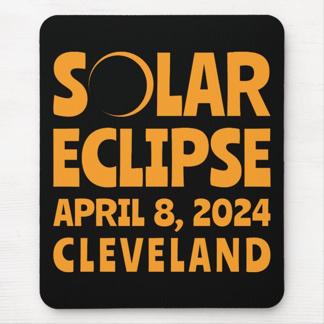 Solar Eclipse 2024 Cleveland Ohio Mouse Pad (Front)