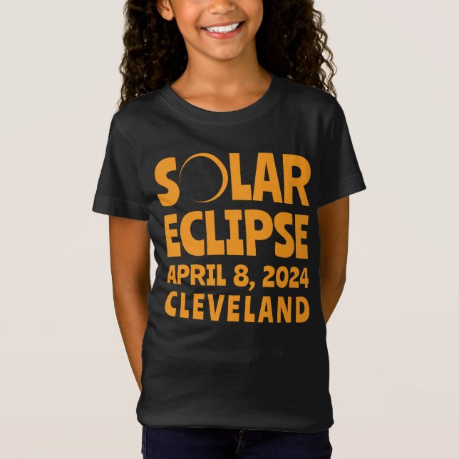 Solar Eclipse 2024 Cleveland Ohio T-Shirt (Front)