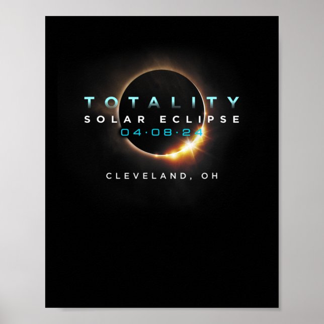 Solar Eclipse 2024 Cleveland  Poster (Front)
