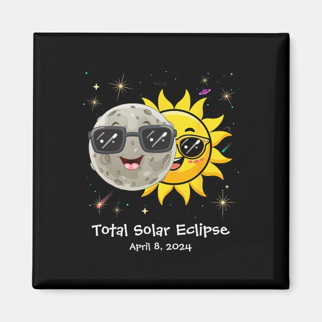 Solar Eclipse 2024 Cute Solar Eclipse Kids Boys Gi Magnet (Front)