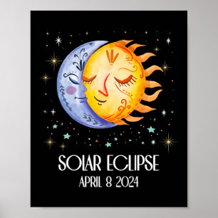 Solar Eclipse 2024 Cute Solar Eclipse Kids Boys Gi Poster
