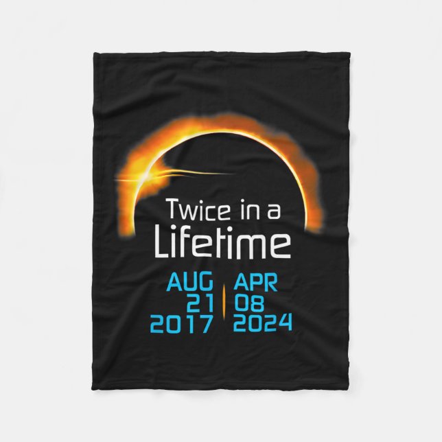 Solar Eclipse 2024 Cute Solar Eclipse Kids Toddler Fleece Blanket (Front)