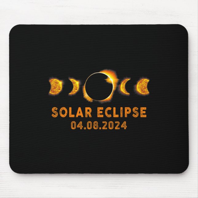 Solar Eclipse 2024 Cute Solar Eclipse Kids Toddler Mouse Pad (Front)