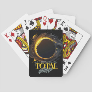 Solar Eclipse 2024 Gift Your City State April 8 Playing Cards