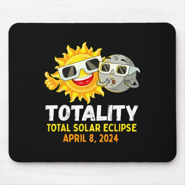 Solar Eclipse 2024 Gles Funny Sun Moon Kids Boys  Mouse Pad (Front)