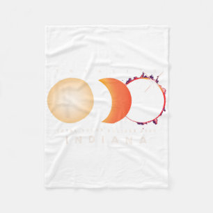 Solar Eclipse 2024 Indiana Total Eclipse America G Fleece Blanket