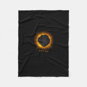 Solar Eclipse 2024 Long Sleeve Fleece Blanket