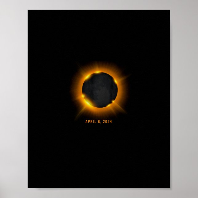 Solar Eclipse 2024 Long Sleeve  Poster (Front)