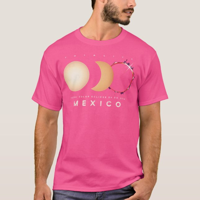 Solar Eclipse 2024 Mexico Total Eclipse Astronomy  T-Shirt (Front)