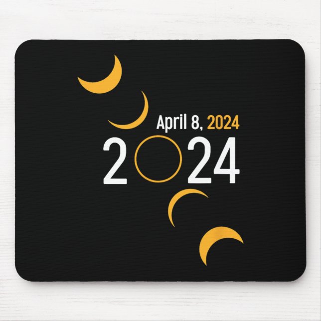 Solar Eclipse 2024  Mouse Pad (Front)