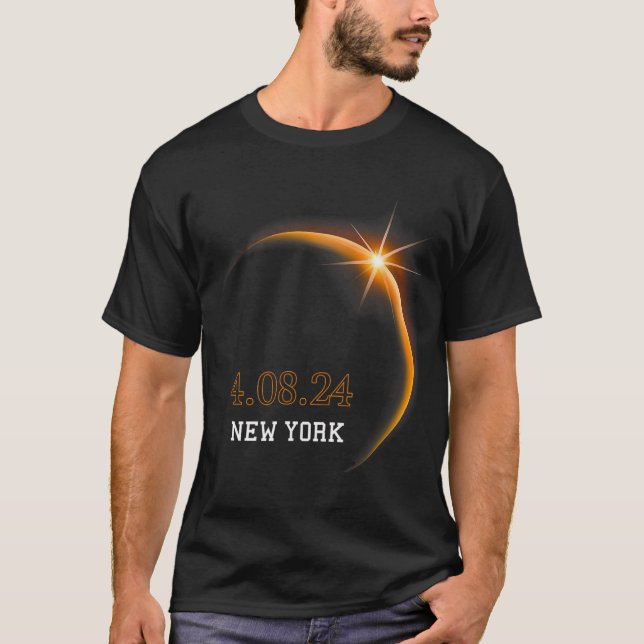 Solar Eclipse 2024 New York Totality Spring 4.08.2 T-Shirt (Front)