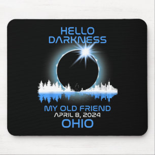 Solar Eclipse 2024 Ohio Hello Darkness My Old Frie Mouse Pad