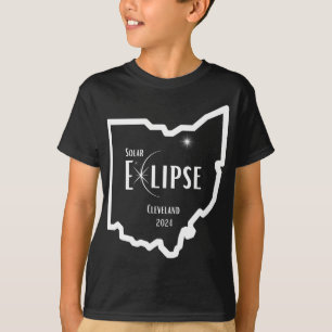 Solar Eclipse 2024 Ohio Total Solar Eclipse Clevel T-Shirt