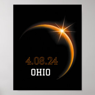 Solar Eclipse 2024 Ohio Totality Spring 4.08.24 Poster