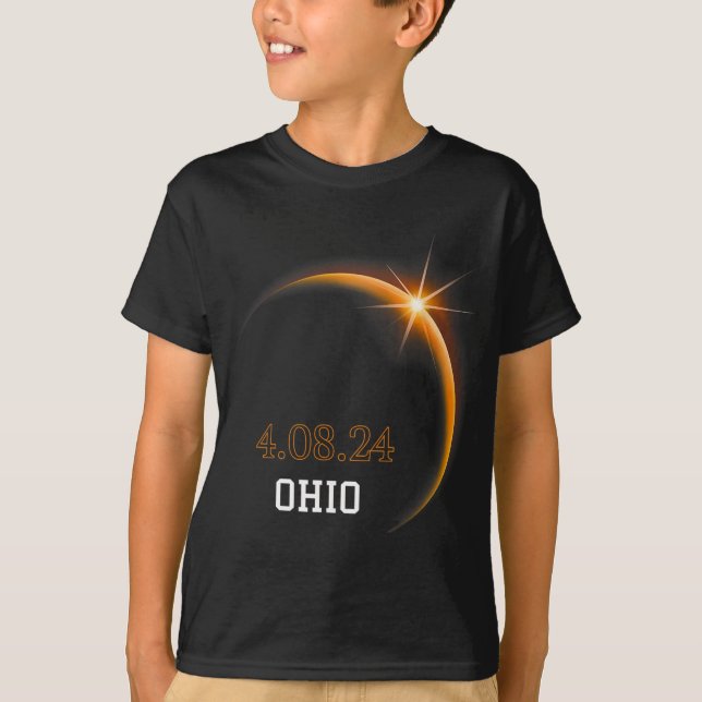 Solar Eclipse 2024 Ohio Totality Spring 4.08.24  T-Shirt (Front)