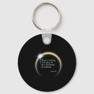 Solar Eclipse 2024 - Psalm 191  Key Ring