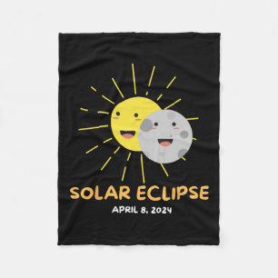 Solar Eclipse 2024 Solar Eclipse Kids Toddler Boys Fleece Blanket
