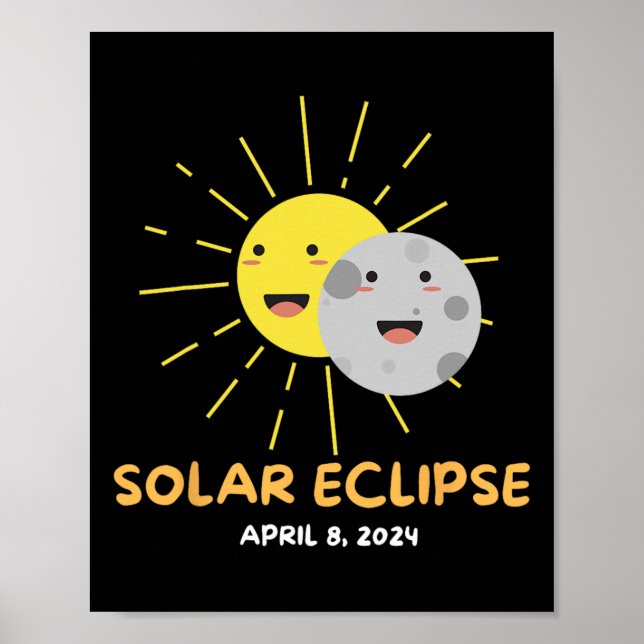 Solar Eclipse 2024 Solar Eclipse Kids Toddler Boys Poster (Front)
