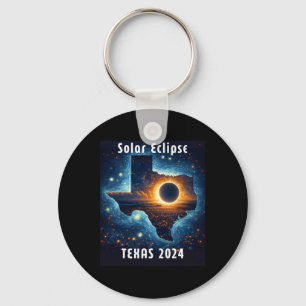 Solar Eclipse 2024 Starry Night Key Ring