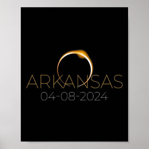 Solar Eclipse 2024 State Arkansas Total Solar Ecli Poster