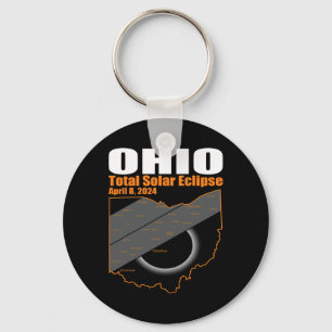 Solar Eclipse 2024 State Ohio Map Total Solar Ecli Key Ring