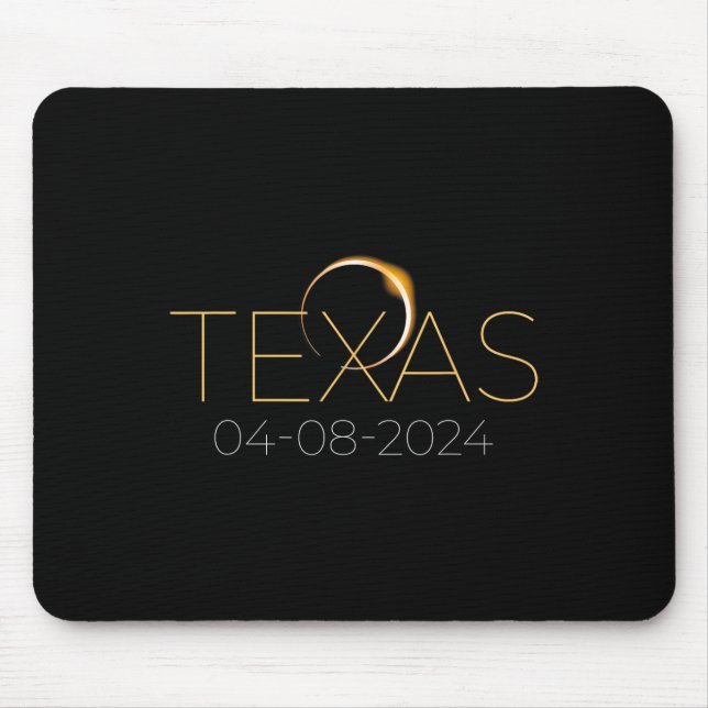 Solar Eclipse 2024 State Texas Total Solar Eclipse Mouse Pad (Front)