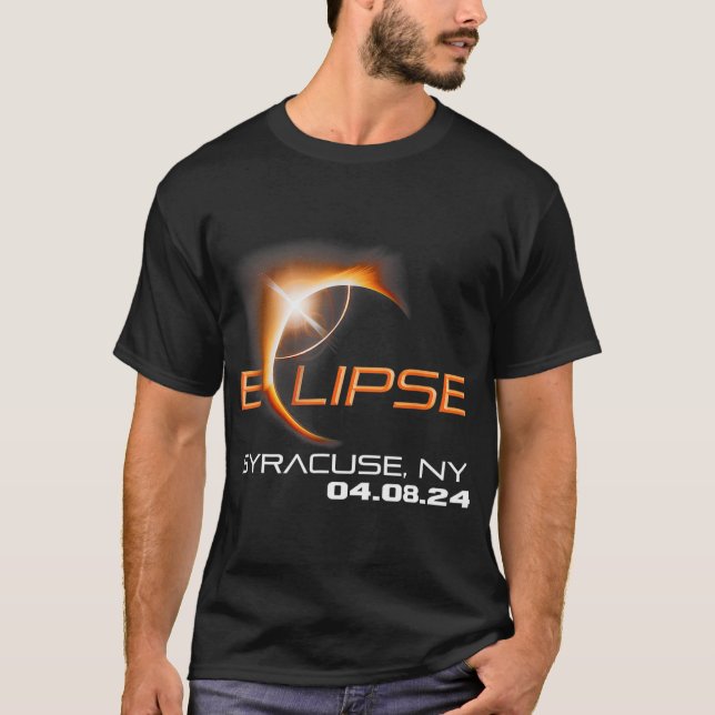 Solar Eclipse 2024 Syracuse New York  T-Shirt (Front)