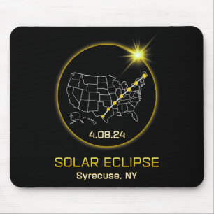 Solar Eclipse 2024 Syracuse Ny New York Totality E Mouse Pad