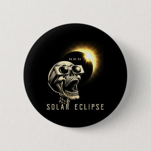 Solar Eclipse 2024 Total Eclipse April 8th 2024 Sk 6 Cm Round Badge