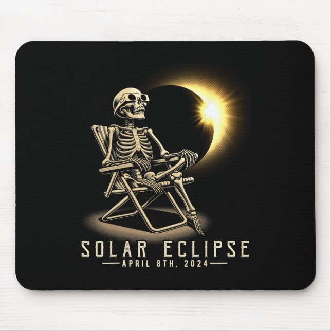 Solar Eclipse 2024 Total Eclipse April 8th 2024 Sk Mouse Pad (Front)