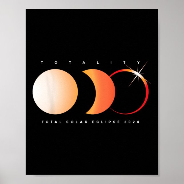 Solar Eclipse 2024 Total Eclipse Astronomy Sun Gra Poster (Front)