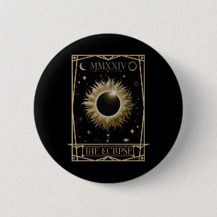 Solar Eclipse 2024 Total Eclipse Astronomy Tarot C 6 Cm Round Badge