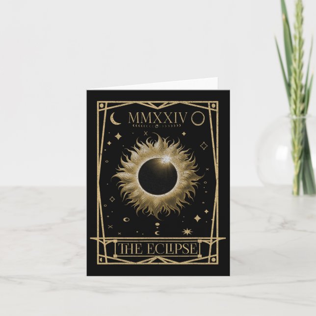 Solar Eclipse 2024 Total Eclipse Astronomy Tarot C Card (Front)