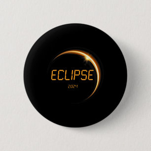 Solar Eclipse 2024 Total Solar Eclipse 4.08.24 13 6 Cm Round Badge