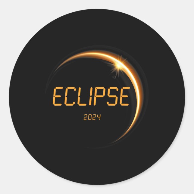 Solar Eclipse 2024 Total Solar Eclipse 4.08.24 13  Classic Round Sticker (Front)