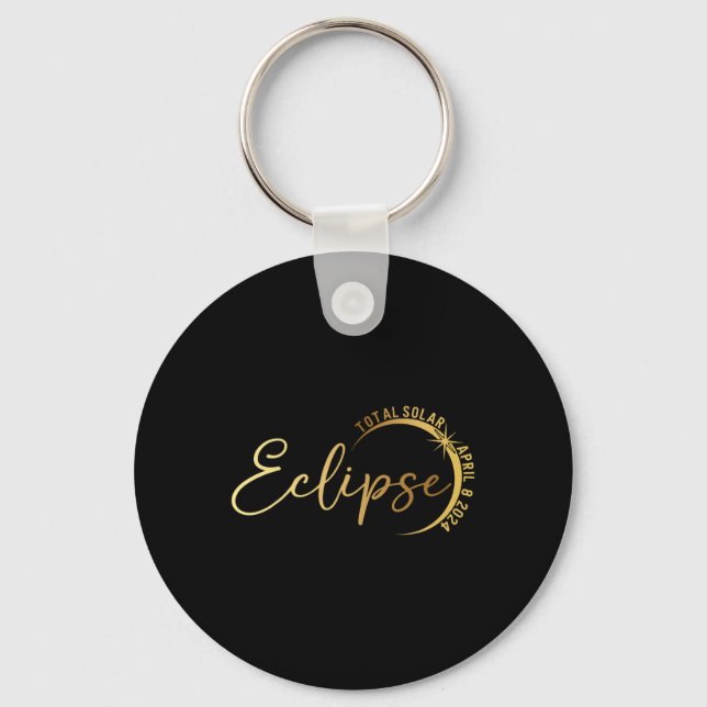Solar Eclipse 2024 Total Solar Eclipse 4.08.24 1  Key Ring (Front)
