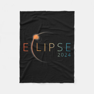 Solar Eclipse 2024 Total Solar Eclipse 4.08.24 2 Fleece Blanket