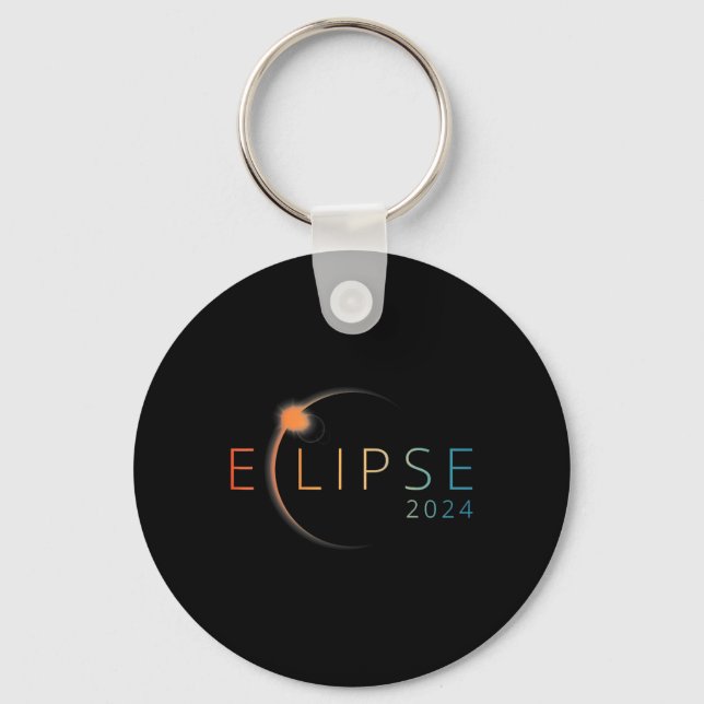 Solar Eclipse 2024 Total Solar Eclipse 4.08.24 2  Key Ring (Front)