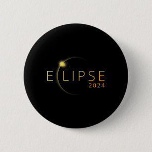 Solar Eclipse 2024 Total Solar Eclipse 4.08.24 3 6 Cm Round Badge