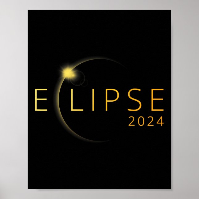 Solar Eclipse 2024 Total Solar Eclipse 4.08.24 3  Poster (Front)