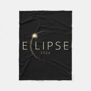 Solar Eclipse 2024 Total Solar Eclipse 4.08.24 Fleece Blanket