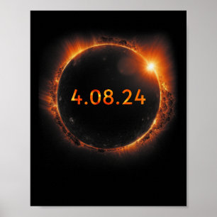 Solar Eclipse 2024 Total Solar Eclipse 4.08.24 Poster