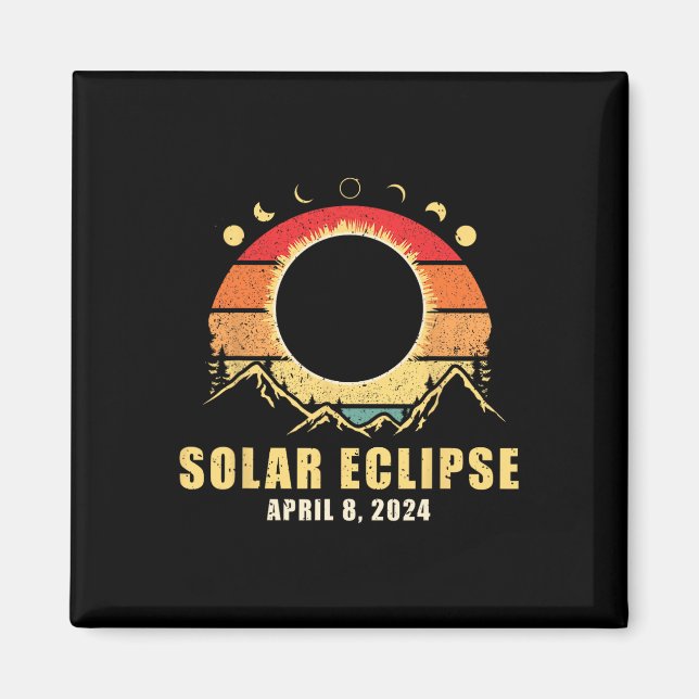 Solar Eclipse 2024 Total Solar Eclipse April 8 202 Magnet (Front)