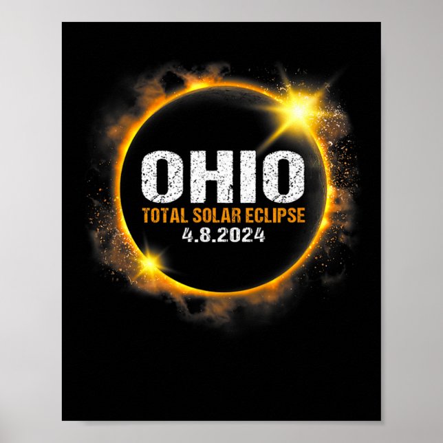 Solar Eclipse 2024 Total Solar Eclipse April 8 202 Poster (Front)